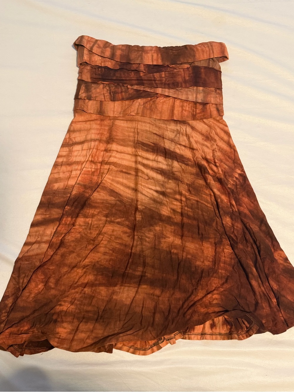 Women's Bohemian Strapless Tube-Top Tie-Dye Dress (Can also be worn as skirt)